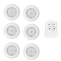 6 LED Light Set with Remote - Cool White for Cabinets & Displays V1171-CC-300000308