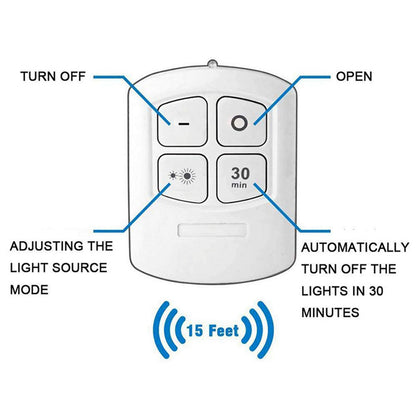 6 LED Light Set with Remote - Cool White for Cabinets & Displays V1171-CC-300000308