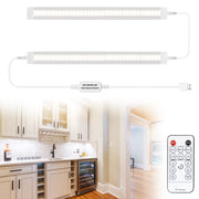 Led Under Cupboard Kitchen Lights, Dimmable Bar Cupboard Lights with Remote Control for Wardrobe,Cupboards, V1171-CC-5VNWBAR30-2-RM