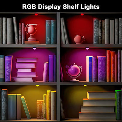 RGB Single LED Kitchen Under Cabinet Puck Light,Color Changing LED Under Cabinet Lights Kit,Aluminum Slim V1171-CC-ATRGBPUCKLIGHT-2