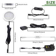 Dimmable & Timing Under Counter Lights Kitchen with Wireless RF Remote,Ultra-Thin 240V LED Cabinet Lights,12W V1171-CC-AYLBFD010