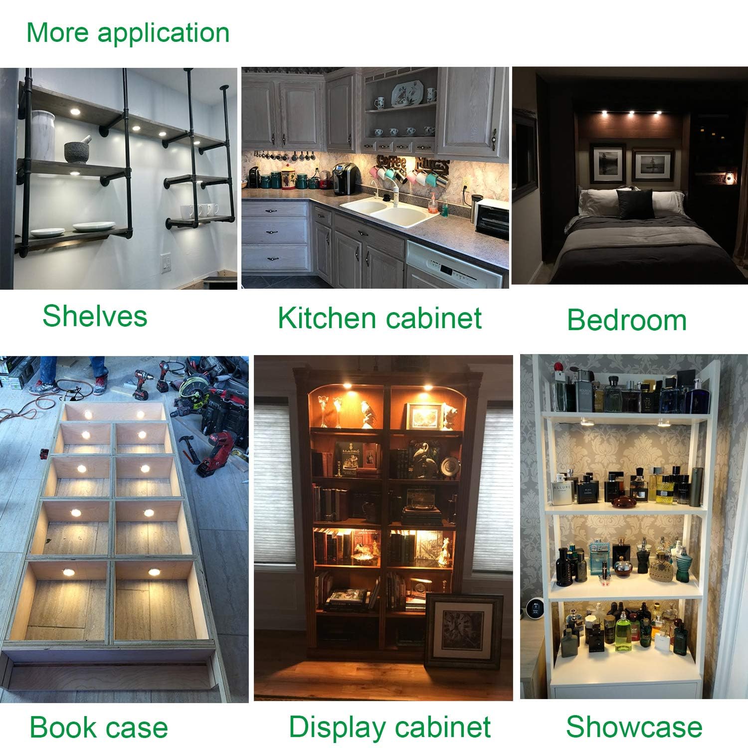 Dimmable & Timing Under Counter Lights Kitchen with Wireless RF Remote,Ultra-Thin 240V LED Cabinet Lights,12W V1171-CC-BDABFD012
