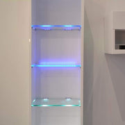 LED Under Cabinet Night Lights Kit for Glass Edge Shelf Back Side Lighting Using Flexible Cable and Clip with V1171-CC-BDCBHC006-AU