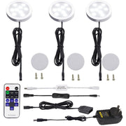 3 Pack Round Display 240V LED Puck Lights,6W Under Cupboard Counter Shelf Lights(Daylight White 6000K) V1171-CC-BDDBFD003