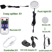 3 Pack Round Display 240V LED Puck Lights,6W Under Cupboard Counter Shelf Lights(Daylight White 6000K) V1171-CC-BDDBFD003