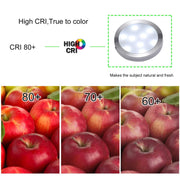 3 Pack Round Display 240V LED Puck Lights,6W Under Cupboard Counter Shelf Lights(Daylight White 6000K) V1171-CC-BDDBFD003