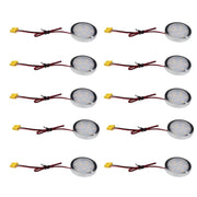 Under Cabinet LED Puck Lights, Slim Aluminum Round Flat LED Lights 2W 12V DC Hardwired 30cm Wire, Warm White V1171-CC-BDOECB002-10