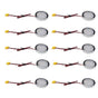 Under Cabinet LED Puck Lights, Slim Aluminum Round Flat LED Lights 2W 12V DC Hardwired 30cm Wire, Warm White V1171-CC-BDOECB002-10