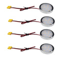 Under Cabinet LED Puck Lights, 2W Hardwired Round LED Spot Lights, 30cm Lead Wire, 12V DC Low Voltage, V1171-CC-BDOEFB002-4