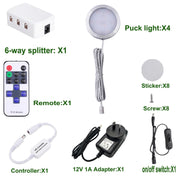 Dimmable LED Under Cabinet Lighting, Counter Showcase Kitchen Lighting Fixtures with 12V Plug in adapter and V1171-CC-BDPBCD004