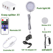 Dimmable LED Under Cabinet Lighting, Counter Showcase Kitchen Lighting Fixtures with 12V Plug in Adapter and V1171-CC-BDPBFD006