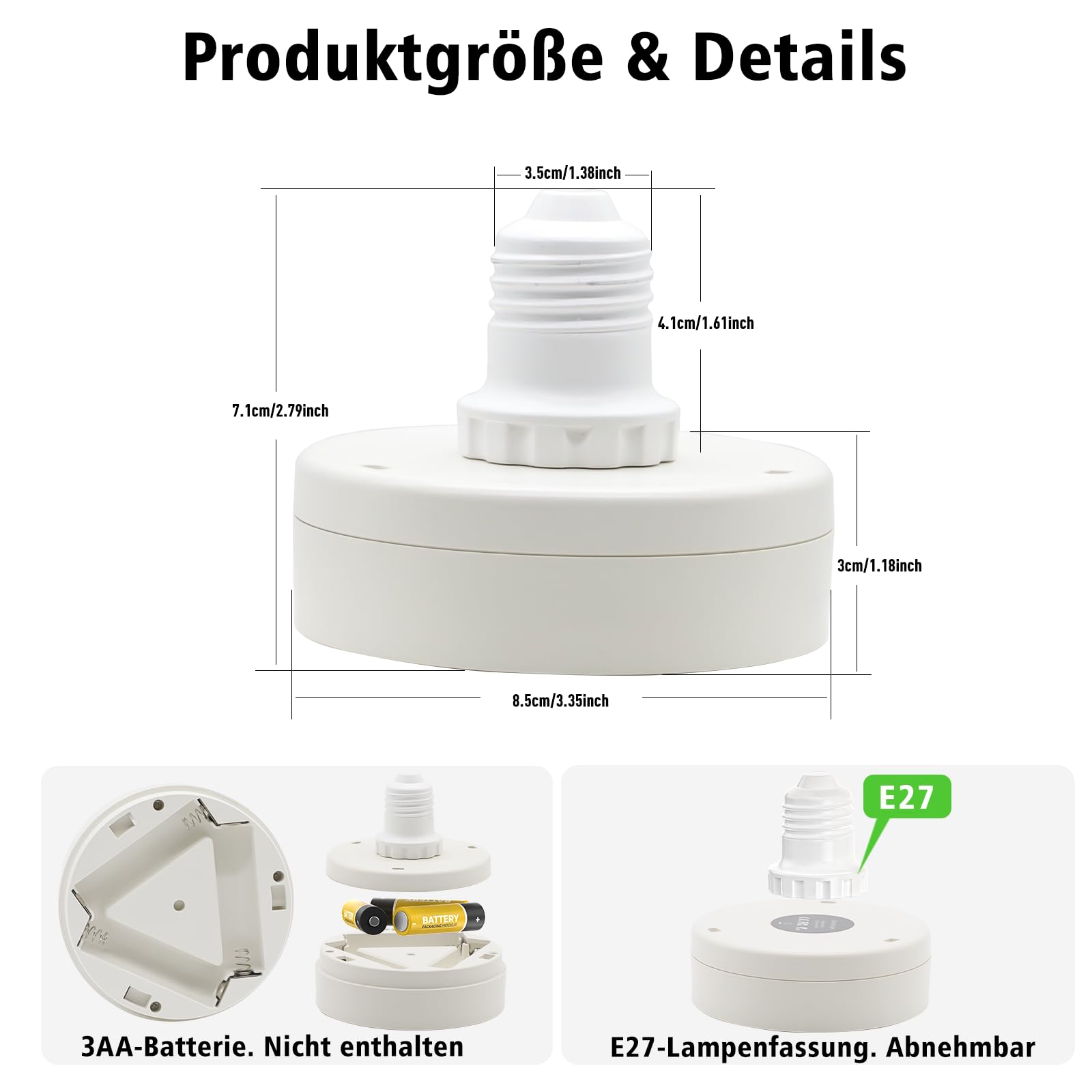 LED Battery Operated Lamps for Indoor Wall Light, E27, Remote Control and Touch Control CCT with E27 and Iron V1171-CC-BO-CCT-FROST-2