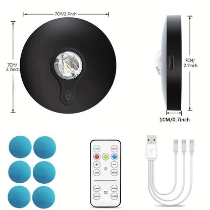 3 Lights LED Rechargeable Slim Cabinet Light, 2cm, Remote Control, Magnetic Mount V1171-CC-BOM001087-B