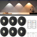6 Lights LED Rechargeable Slim Cabinet Light, 2cm, Remote Control, Magnetic Mount V1171-CC-BOM001088-B