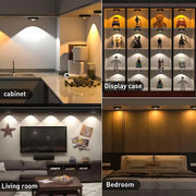 6 Lights LED Rechargeable Slim Cabinet Light, 2cm, Remote Control, Magnetic Mount V1171-CC-BOM001088-B