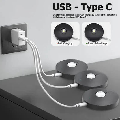 6 Lights LED Rechargeable Slim Cabinet Light, 2cm, Remote Control, Magnetic Mount V1171-CC-BOM001088-B