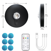 6 Lights LED Rechargeable Slim Cabinet Light, 2cm, Remote Control, Magnetic Mount V1171-CC-BOM001090-B