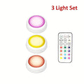 6 Pack RGBW LED Cabinet Lights, Remote Control, Battery Powered V1171-CC-BOM001150