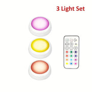 6 Pack RGBW LED Cabinet Lights, Remote Control, Battery Powered V1171-CC-BOM001150