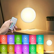 6 Pack RGBW LED Cabinet Lights, Remote Control, Battery Powered V1171-CC-BOM001151