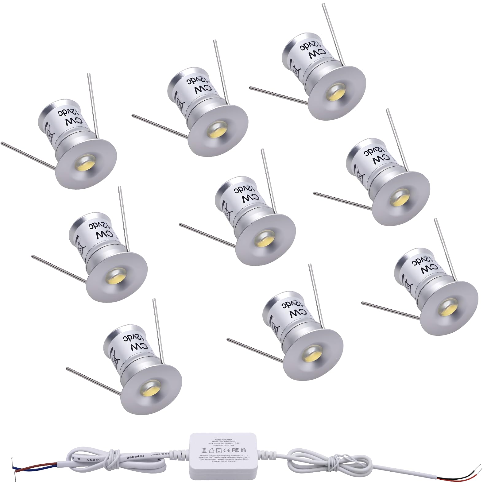 Mini LED Downlights for Ceiling 9 Pack,Cold White 6000K LED Recessed Ceiling Lights Spot Lights for Living V1171-CC-BOM001193