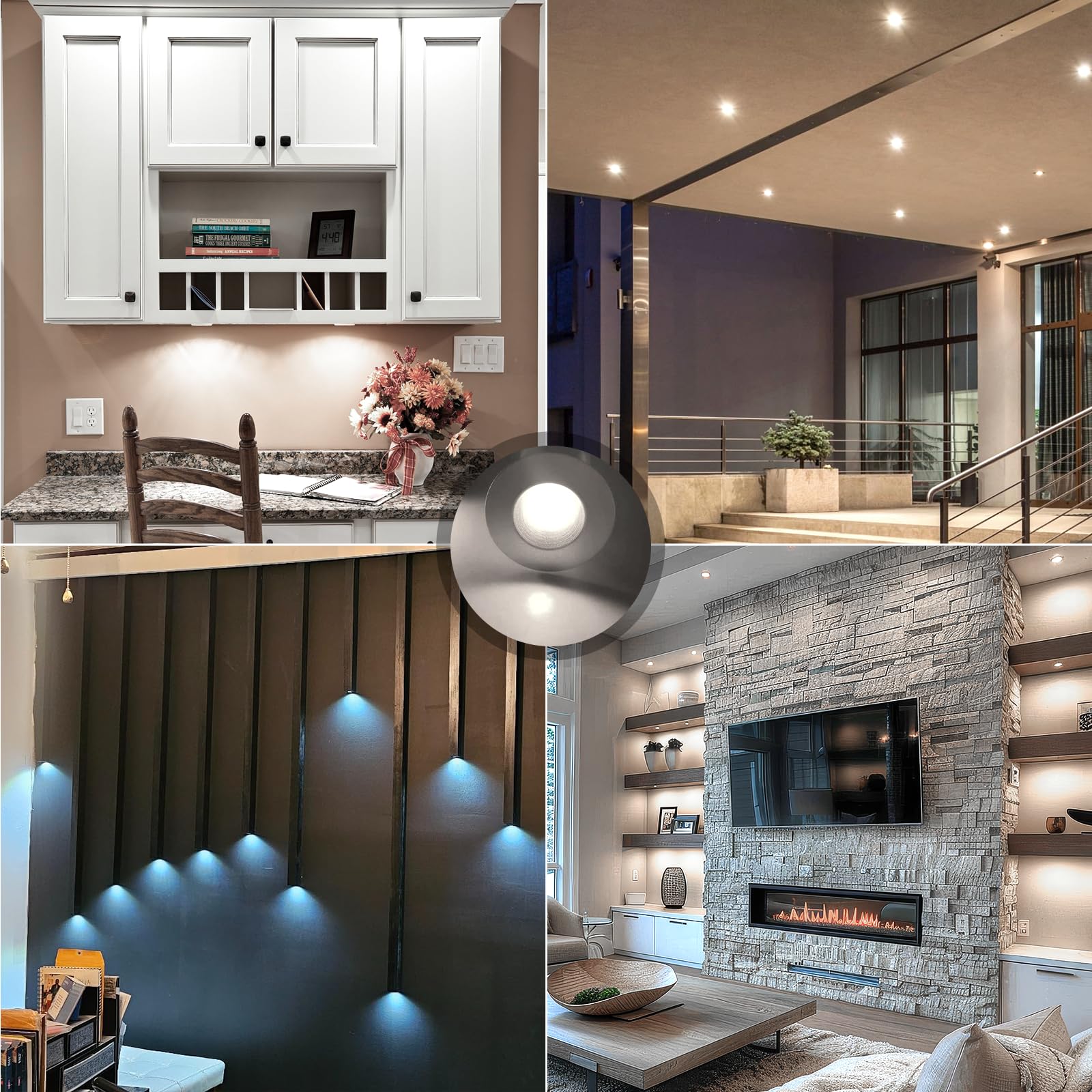 Mini LED Downlights for Ceiling 9 Pack,Cold White 6000K LED Recessed Ceiling Lights Spot Lights for Living V1171-CC-BOM001193
