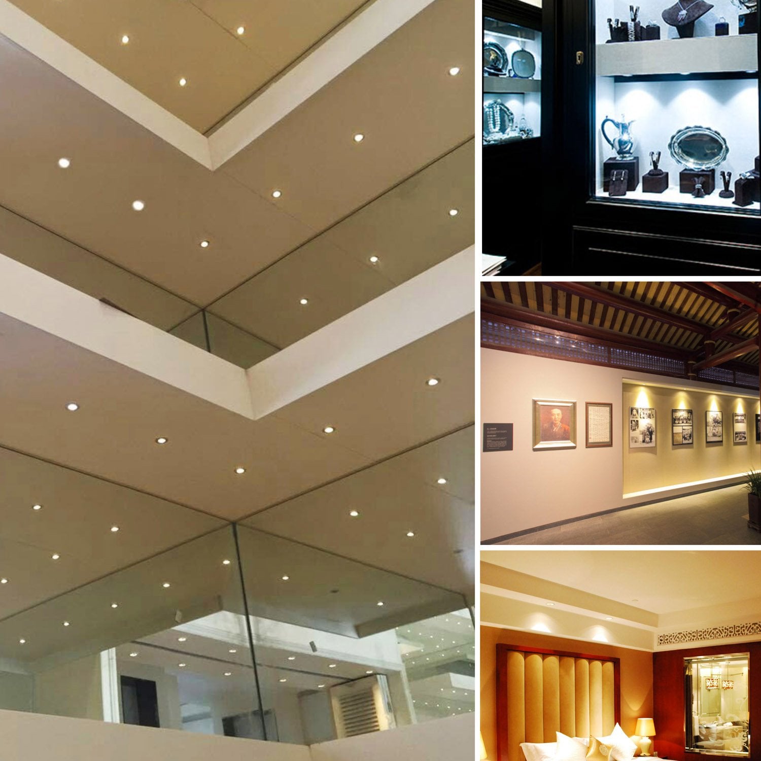 12V Under Cabinet LED Lights 9 Packs of Recessed Mini Downlights for Indoor with Hard Wired Cable and V1171-CC-BOM001194
