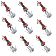 12V Under Cabinet LED Lights 9 Packs of Recessed Mini Downlights with Hardwired Cable and Connectors for V1171-CC-BOM001195