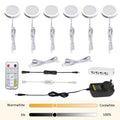 LED Under Cabinet Puck Lights, Color Temperature Changeable Under Counter Lighting, Warm+White Dual Color V1171-CC-BOM001391