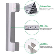 LED Under Cabinet Night Lights Kit for Glass Edge Shelf Back Side Lighting Using Flexible Cable and Clip with V1171-CC-BOM001919