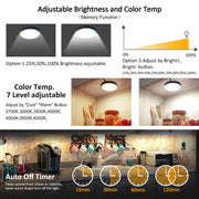LED Under Cabinet Puck Lights CCT Light Color Temperature Adjustable Warm+White Double Color with Dimmable RF V1171-CC-BPTBAD008