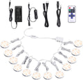 Linkable Under Cabinet LED Lighting 12V Dimmable Puck Lights with Wireless RF Remote Control, Hardwired & V1171-CC-BPVBCE012