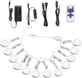 Linkable Under Cabinet LED Lighting 12V Dimmable Puck Lights with Wireless RF Remote Control, Hardwired & V1171-CC-BPVBFE012