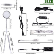 Linkable Under Cabinet LED Lighting 12V Dimmable Puck Lights with Wireless RF Remote Control, Hardwired & V1171-CC-BPVBFE012