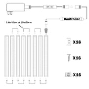Dimmable LED Under Cabinet Lighting Bar, 12V Under Counter LED Light Strip Linkable Kit with Rocker Switch V1171-CC-BQHBCC008-AU