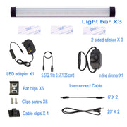 Dimmable Led Under Cabinet Lighting Bar Linkable Kits with Rocker Switch Under Counter Kitchen,Showcase,Shelf V1171-CC-BQHBCWD003