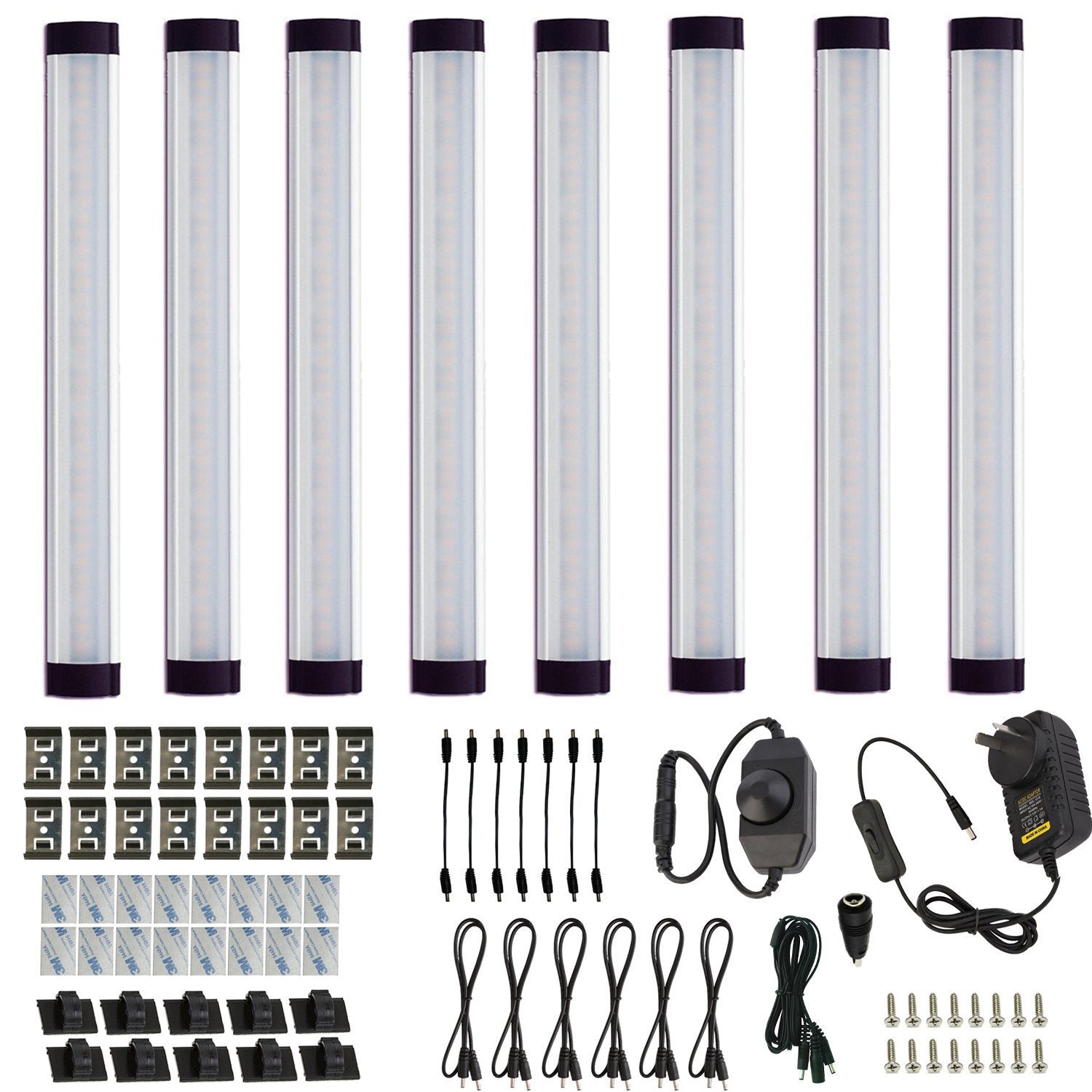 Dimmable Led Under Cabinet Lighting Bar Linkable Kits with Rocker Switch Under Counter Kitchen,Showcase,Shelf V1171-CC-BQHBFA008-AU