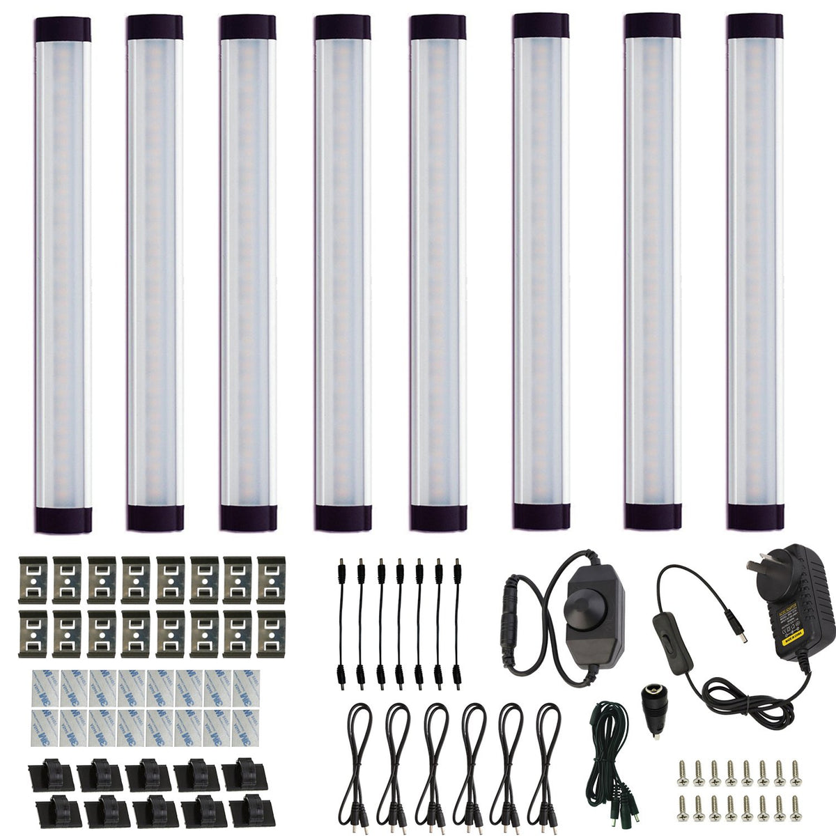 Dimmable Led Under Cabinet Lighting Bar Linkable Kits with Rocker Switch Under Counter Kitchen,Showcase,Shelf V1171-CC-BQHBFA008-AU