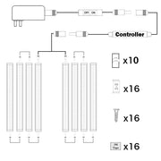 Dimmable Led Under Cabinet Lighting Bar Linkable Kits with Rocker Switch Under Counter Kitchen,Showcase,Shelf V1171-CC-BQHBFA008-AU