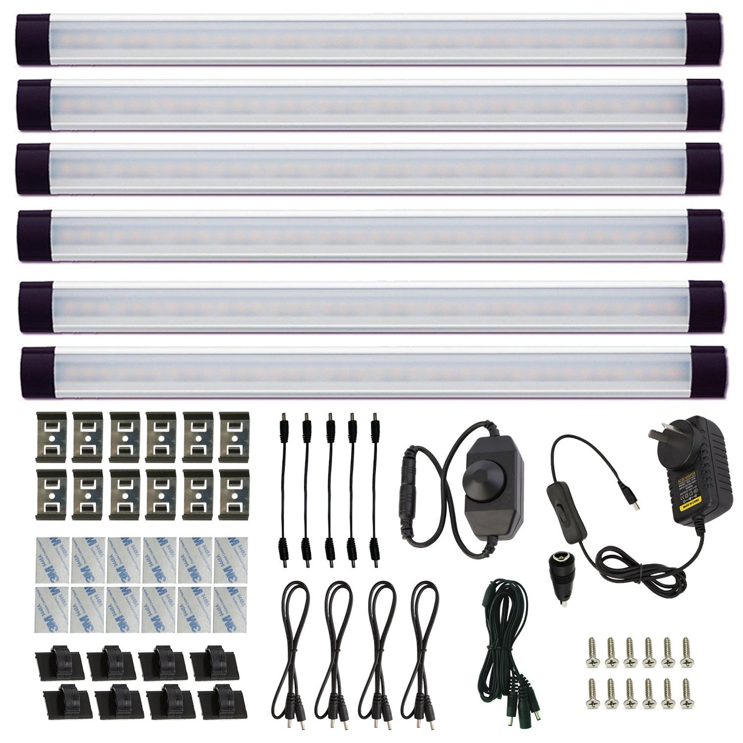 Dimmable Led Under Cabinet Lighting Bar Linkable Kits with Rocker Switch Under Counter Kitchen,Showcase,Shelf V1171-CC-BQHBFC006-AU