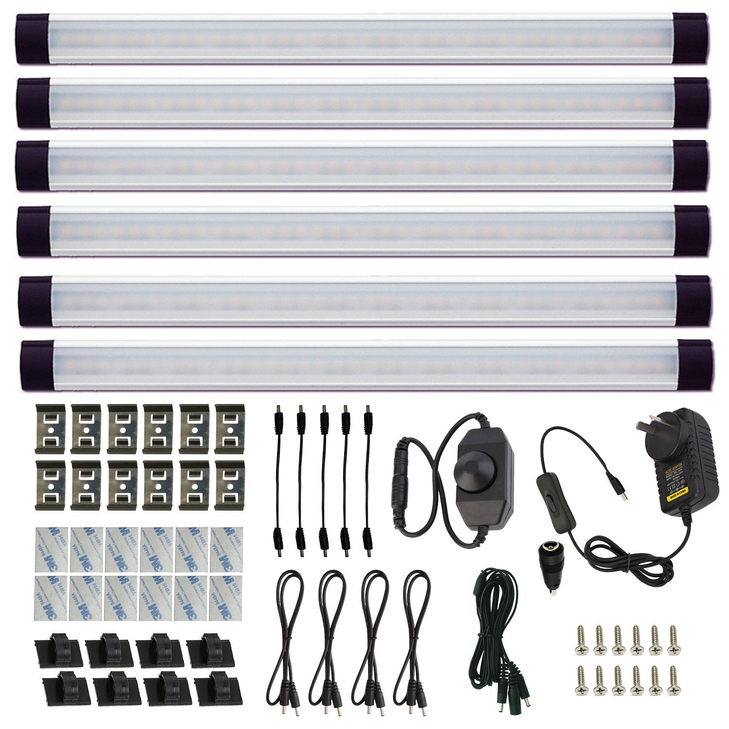 Dimmable Led Under Cabinet Lighting Bar Linkable Kits with Rocker Switch Under Counter Kitchen,Showcase,Shelf V1171-CC-BQHBFC006-AU