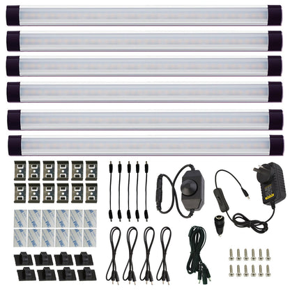 Dimmable Led Under Cabinet Lighting Bar Linkable Kits with Rocker Switch Under Counter Kitchen,Showcase,Shelf V1171-CC-BQHBFC006-AU