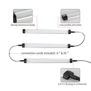 Dimmable Led Under Cabinet Lighting Bar Linkable Kits with Rocker Switch Under Counter Kitchen,Showcase,Shelf V1171-CC-BQHBWD003