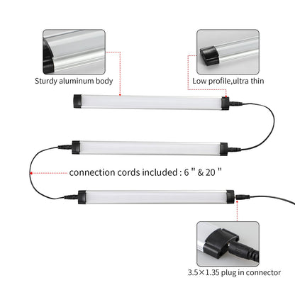 Dimmable Led Under Cabinet Lighting Bar Linkable Kits with Rocker Switch Under Counter Kitchen,Showcase,Shelf V1171-CC-BQHBWD003