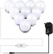 Hollywood LED Vanity Mirror Lights Kit,Stick on Dimmable Makeup Lights, 12V Mirror Lighting Strip Fixture for V1171-CC-BQKBND010