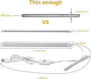 Dimmable LED Under Cabinet Lighting,5V USB Powered Closet Light Bar with Touch Sensor,Plug Under Counter V1171-CC-CCTBAR11