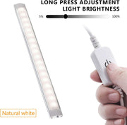 Dimmable LED Under Cabinet Lighting,5V USB Powered Closet Light Bar with Touch Sensor,Plug Under Counter V1171-CC-CCTBAR11