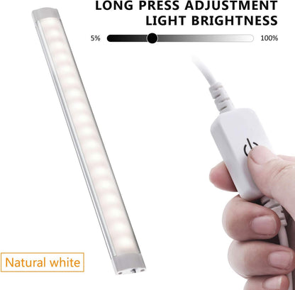 Dimmable LED Under Cabinet Lighting,5V USB Powered Closet Light Bar with Touch Sensor,Plug Under Counter V1171-CC-CCTBAR11
