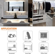 Dimmable LED Under Cabinet Lighting,5V USB Powered Closet Light Bar with Touch Sensor,Plug Under Counter V1171-CC-CCTBAR11