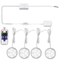 Linkable Under Cabinet LED Lighting 12V Slim Aluminum Dimmable Puck Lights Direct Wired with RF Remote V1171-CC-CW004-EU